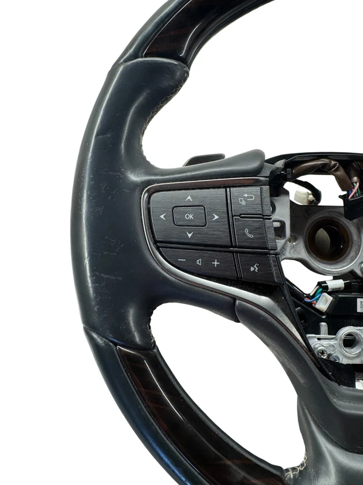 2018–2020 Lexus LS500 Steering Wheel Premium Leather Wood Black Genuine OEM - Image 2 of 4