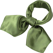 Womens 23.6 inch Satin Silk Feeling Formal Square Neck Scarf Head Hair Wraps Ker