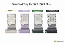 Single Sim Card Tray Replacement OEM For Samsung Galaxy S23 S23 Plus 5G