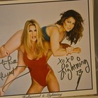 WWE GLOW Hollywood & Lightning Dual Signed Original Photo w/ Inscriptions — photo 3
