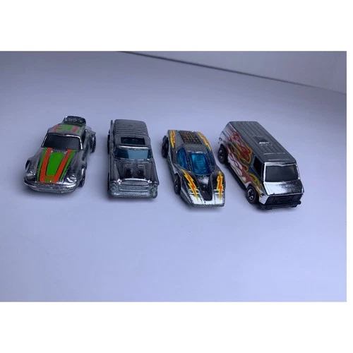 Vintage 60s 70s Hot Wheels Redline Porsche 911 55 Chevy Nomad Super Van lot of 4