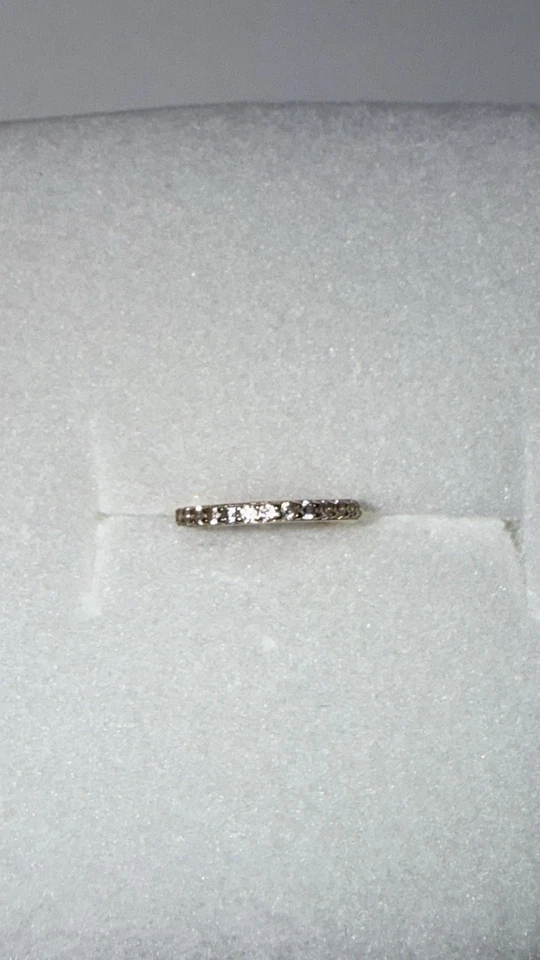 ANILLO NARIZ SEGMENTO BISAGRAS ORO AMARILLO SÓLIDO 14K CARAMELO CUERPO ADELANTE CIRCONITA CALIBRE 18 🆕 Foto 3 de 4