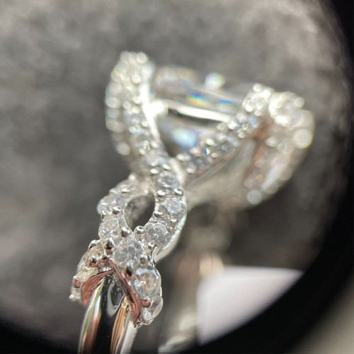 Bella Luce Rhodium over Sterling Silver Ring 11.1 CTW Square and Round size 8.75 - Picture 13 of 16