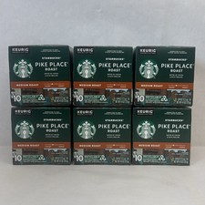 Starbucks Pike Place Roast Medium Keurig 10 K-Cups BB12/13/25 6 pack