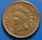 BETTER DATE 1876 1C Indian Head Cent Penny AU+  SHARP DETAILS!!!