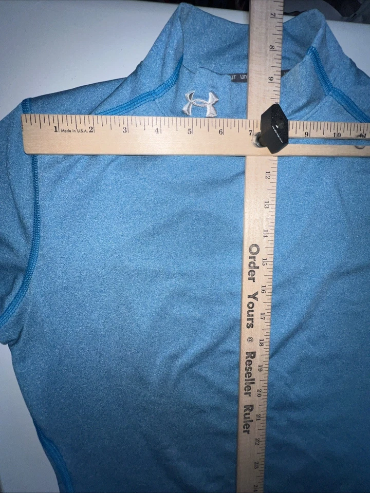 Under Armour ColdGear Mock Neck Shirt Women’s M Fitted Long Sleeve micro fleece - Image 2 of 4