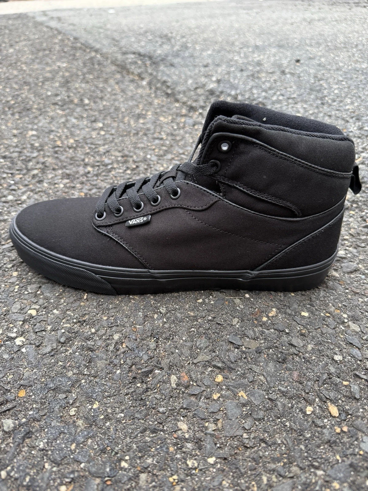 VANS Atwood Hi Men's Skateboarding Shoes, Black Canvas VN0A38BV186