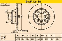 2X Bremsscheibe Barum BAR12148 FüR Audi A4 B7 Avant 8ED 8EC B6 8E2 8E5 8HE TDI