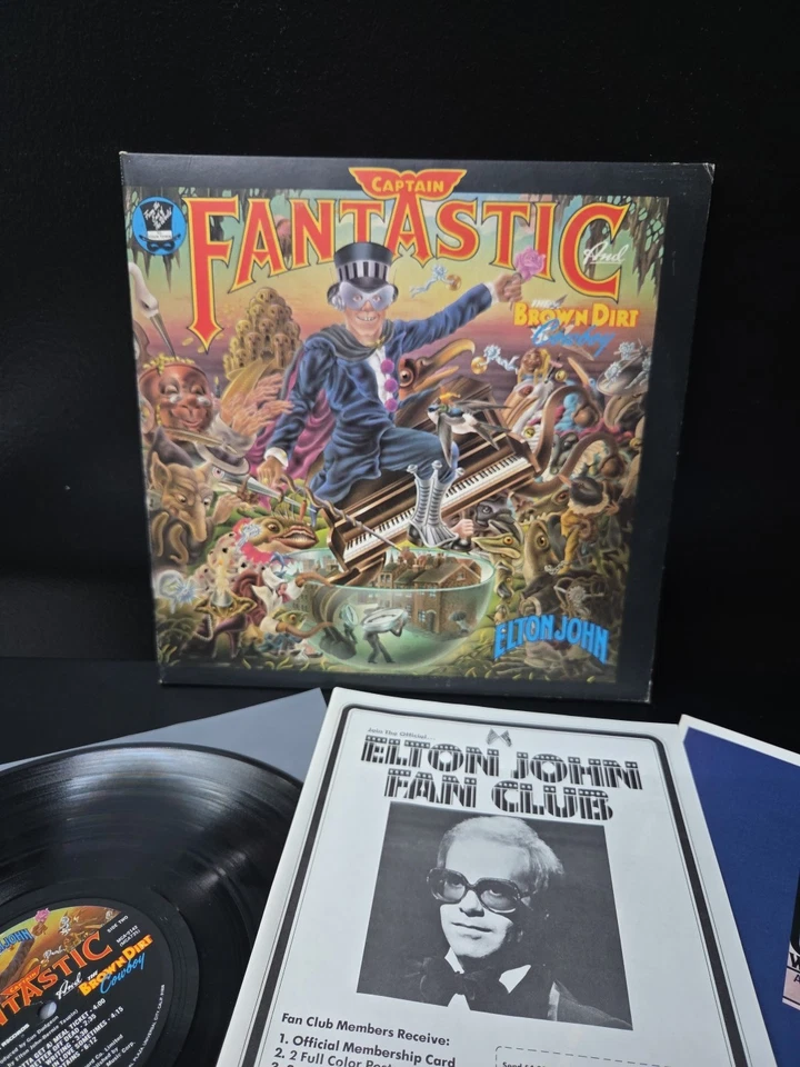 Elton John Captain Fantastic Lp Vinyl 1975 1st Press W/ALL INSERTS/POSTER NM- - Image 2 of 4