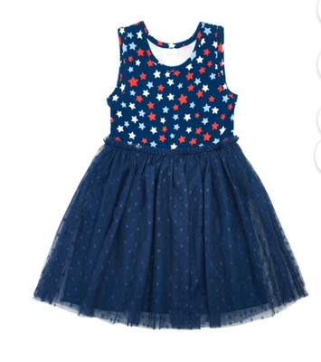 NEW Celebrate! Patriotic Red White Blue Toddler Tu Tu Dress 12M NWT