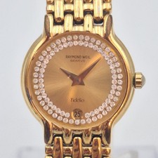 Raymond Weil Fidelio 18K Gold Quartz Ladies Watch 37mm Vintage Authentic