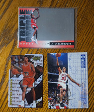Scottie Pippen -1996 Cut Above Die Cut Calling Card +Silver Signature +1993 3-D