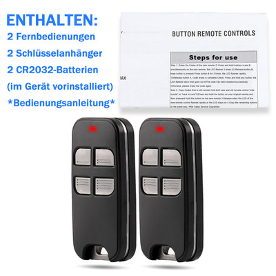 2Stück 433,92MHz Garagentor Handsender für Seip SKR433-3 SKR433-1 SKRJ433