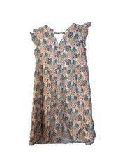 Ann Taylor LOFT Pink Tiger Monkey Jungle Palm Novelty Dress NEW M Easter