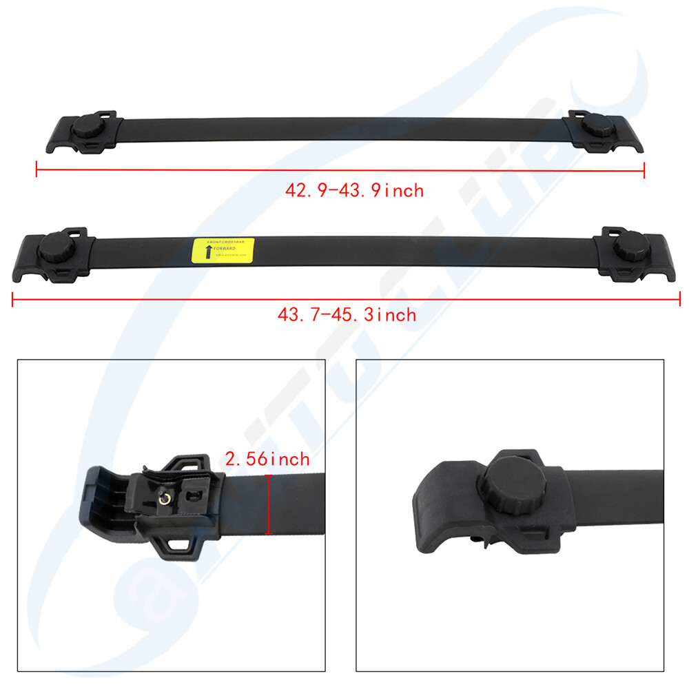 Pair For DODGE JOURNEY 2009-2018 Roof Rack Cross Bars Black Adjustable Crossbar