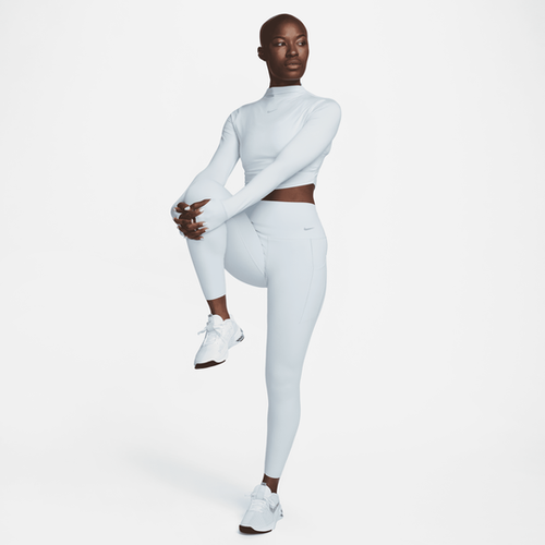 Nike One Dri-FIT Luxe Long-Sleeve Cropped Training Top FB5276-423 Women's NEW - Picture 5 of 6