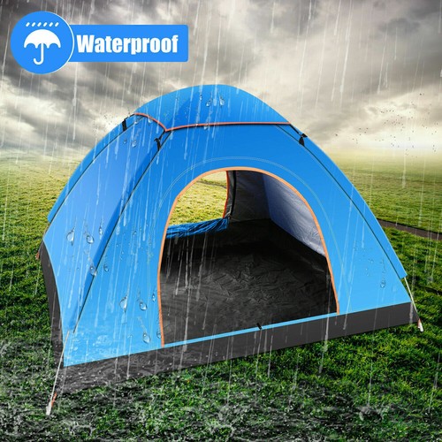 3-4 Man Person Pop Up Tent Full Automatic Instant Camping Tent Family Hiking - Picture 15 of 21