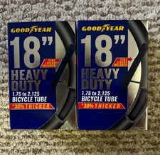 2 New Good Year Bike Inner Tubes 18" Heavy Duty 30 Thicker 1.75 to 2.125