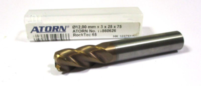 ATORN  VHM Torusfräser Ø12 R3 x25x75  Neu Fräser H55975