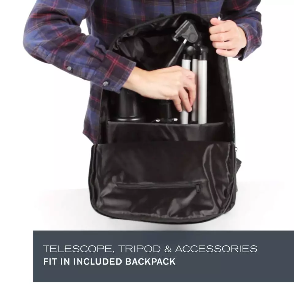 Celestron Travel Scope 80 Portable Refractor Telescope with Backpack Accessories - Image 2 of 4