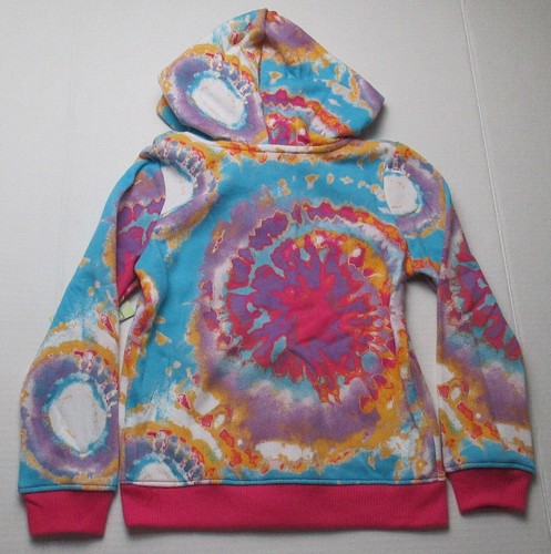 New Girls Size 4 Extremely Me Full Zip Tye Dye Hoodie - Picture 2 of 2