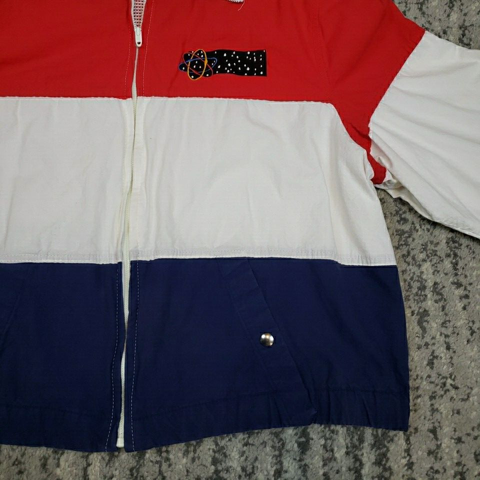 K-Brand Jacket Lightweight Coat Atom Patch Red Wh… - image 6