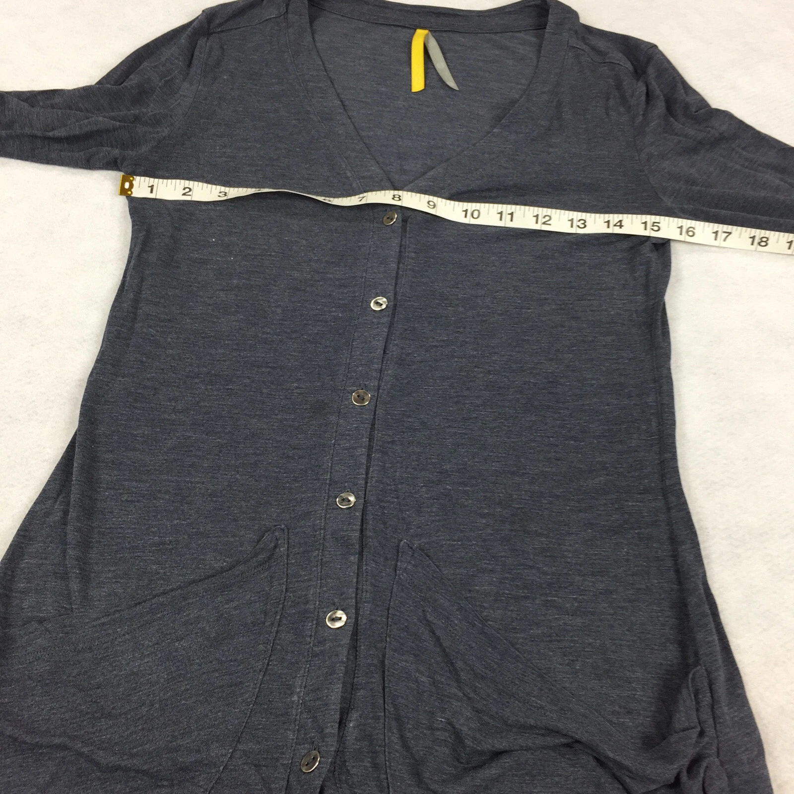 lole v-neck button front lightweight soft sweater