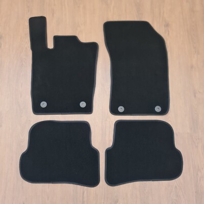 Car Floor Mats Velour For Audi A1 RS1 Black Carpet Auto Liners Waterproof New