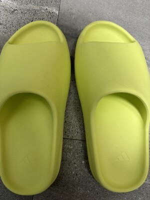 Used Yeezy Slide Size 10 Green Glow