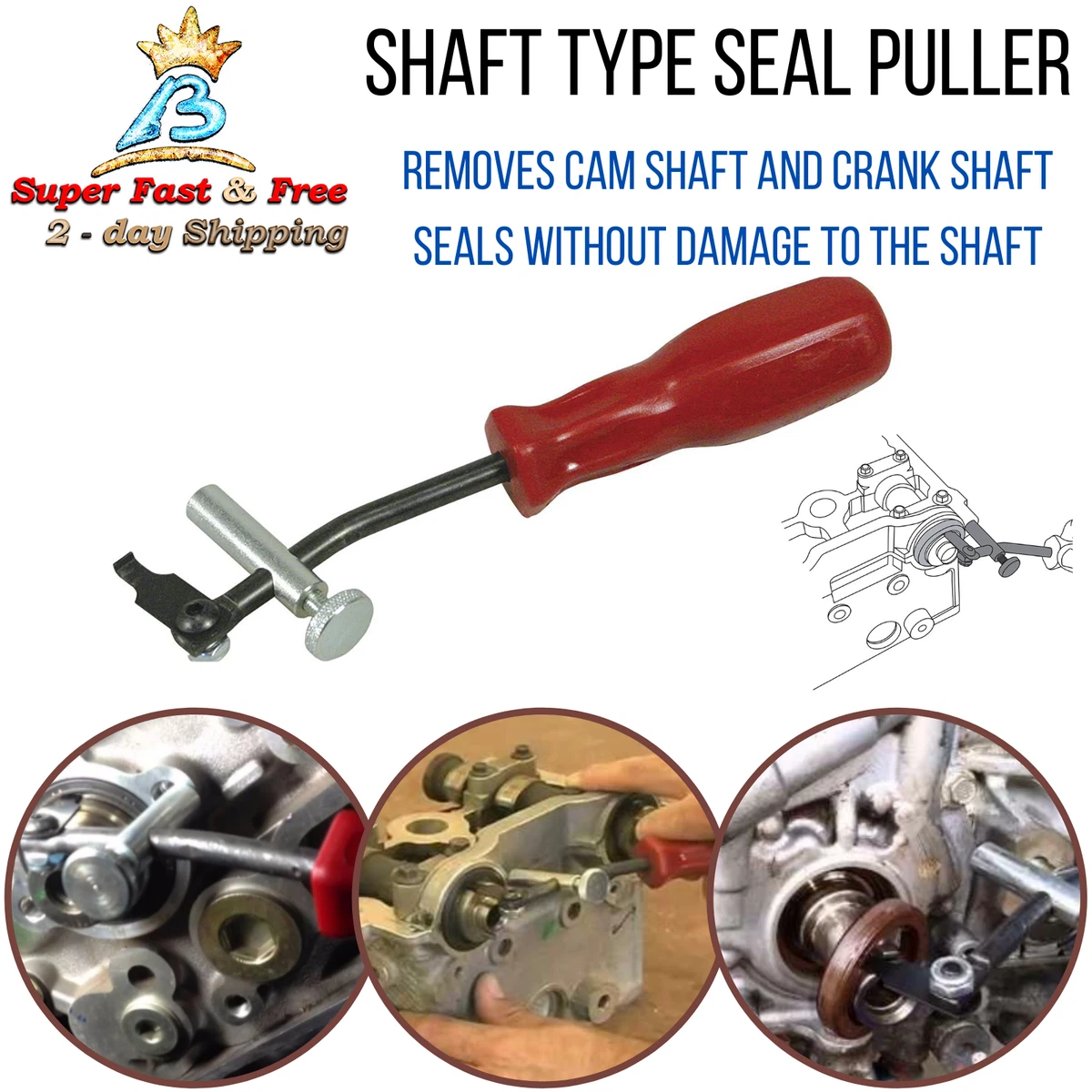 Lisle Shaft Seal Puller Tool Automotive Tools Supplies Remover