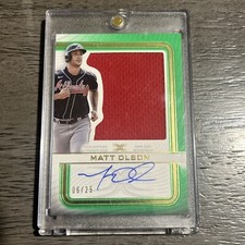 2023 Topps Definitive Autograph Relic Green MATT OLSON Auto 06/25 SP BRAVES