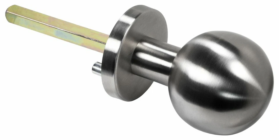 Türknopf Edelstahl Türknauf rund Kugelknopf fix Knauf Tür-Knopf Türgriff silber - Bild 4 von 4