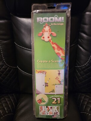 Borders Unlimited In the Jungle Animals 21 Reusable Wall Stickers Decals Mural