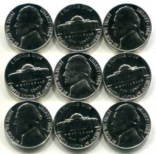 Roll of 40 GEM PROOF 1964 Jefferson Nickels - Free Shipping