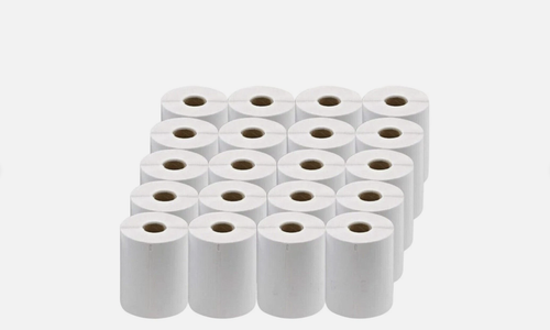 20 Rouleaux (5000 étiquettes) D'expédition Thermique Directe 4x6 Pouces - Compatibles Zebra LP2844/ZP450, Marque Wolfbarco