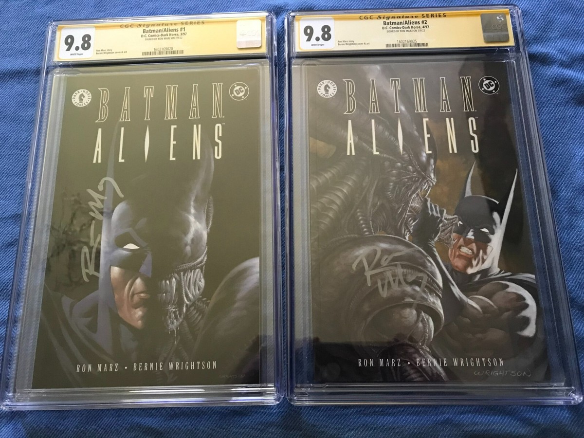 Batman/Aliens #1-2 set - DC - CGC SS 9.8 - Signed by Ron Marz | eBay