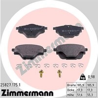 Zimmermann 25827.175.1 Bremsbelagsatz, Scheibenbremse FüR CitroËN DS Opel