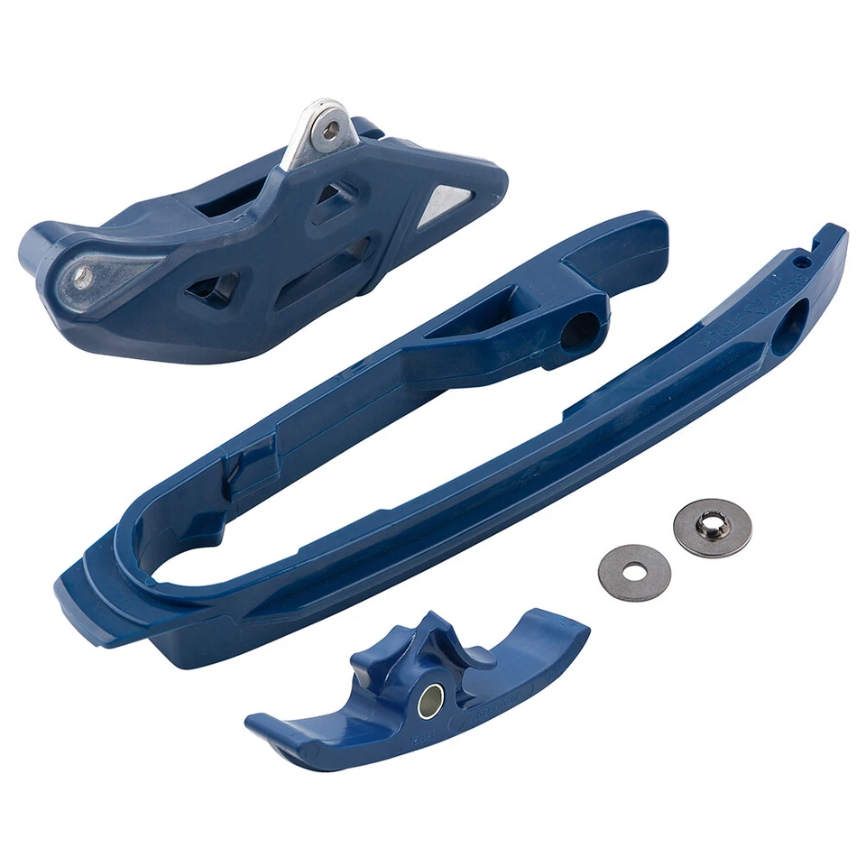 Kit de guía deslizante de cadena para Husqvarna TC FC FC FX FS 125/250/350/450 TX300 azul Foto 2 de 4