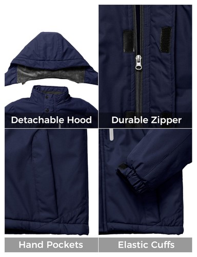 ZSHOW Boys' Waterproof Ski Jacket Windbproof Hooded Sportswear Outdoor Raincoat - Picture 42 of 61