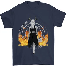 Satanic Witch Summon Ouija Board Satan Hell Mens T-Shirt 100% Cotton