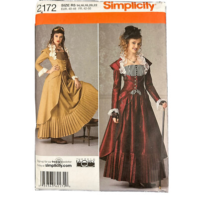 Simplicity UNCUT Pattern 2172 Costume Dress 14-22 TheresaLaQ Steampunk Victorian