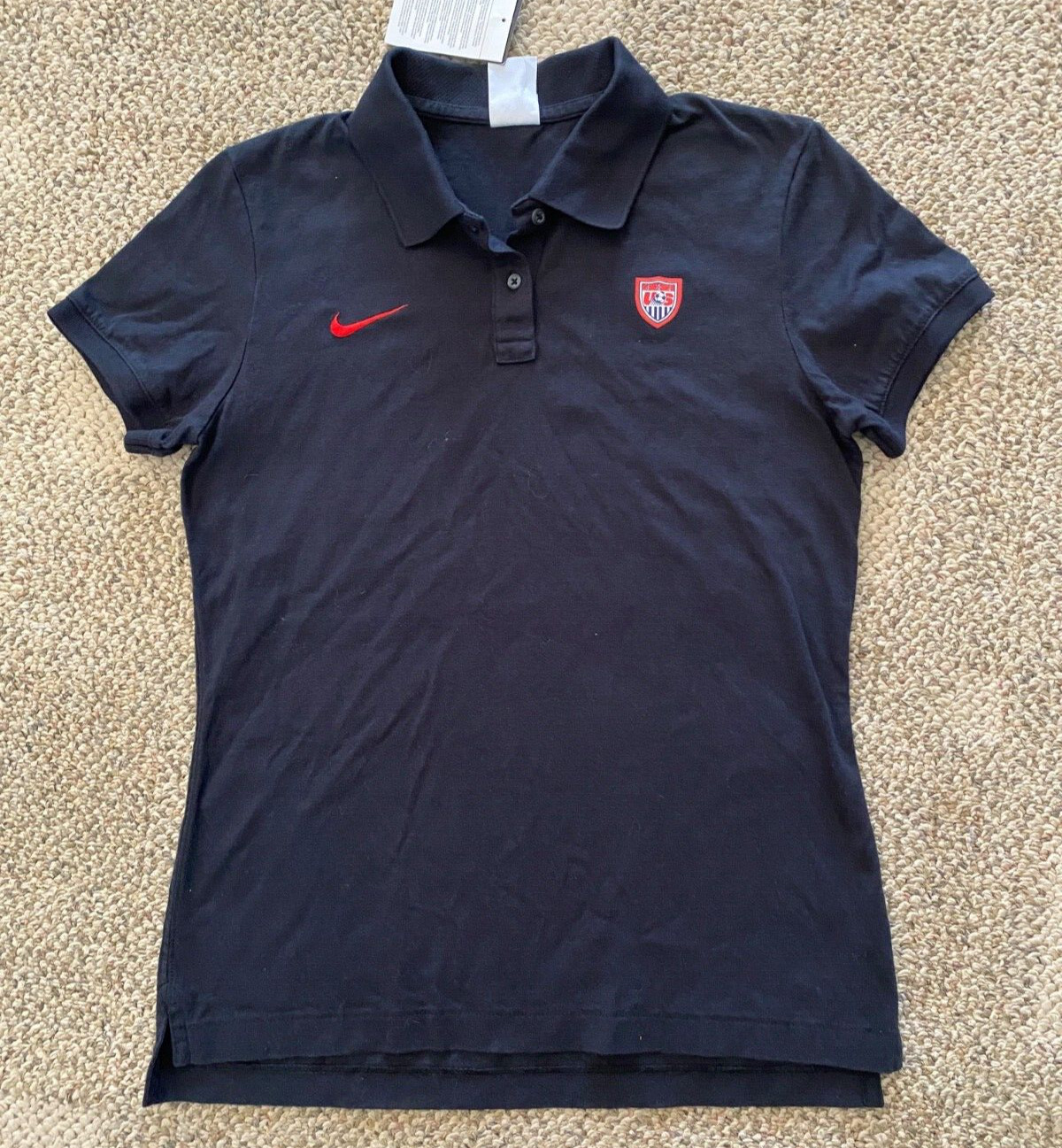 Nike Polo Shirt Top Soccer USMNT World 407387 Women's Size M RUNS SMALL Fits S