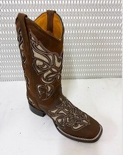 Women's Western Square Toe Cowgirl Boot Bota De Dama Vaquera handcrafted