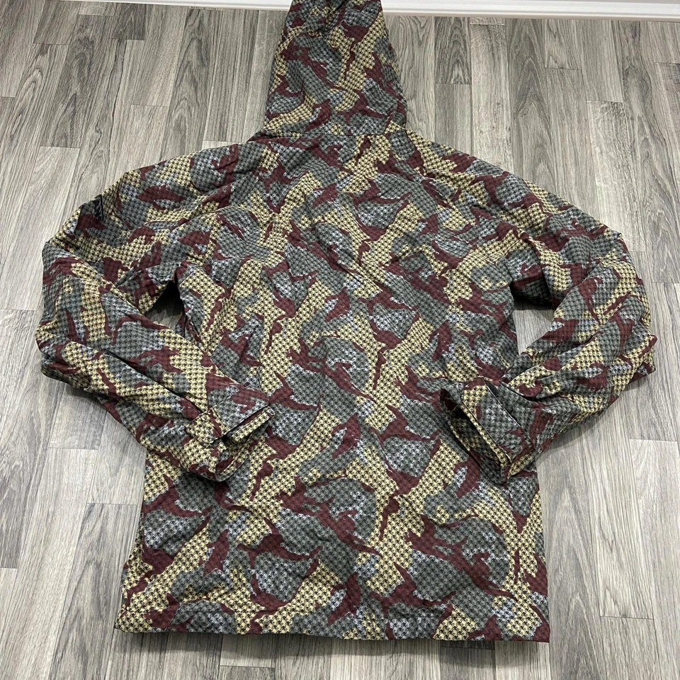 VANS Full Zip Up Lined Brown Print Hooded Ski Jacket Men's Size Large - Image 3 of 4