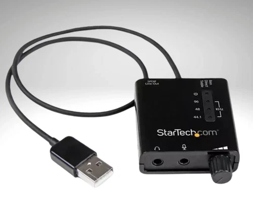 ICUSBAUDIO2D StarTech USB Stereo Audio Adapter – External Sound Card DAC SPDIF