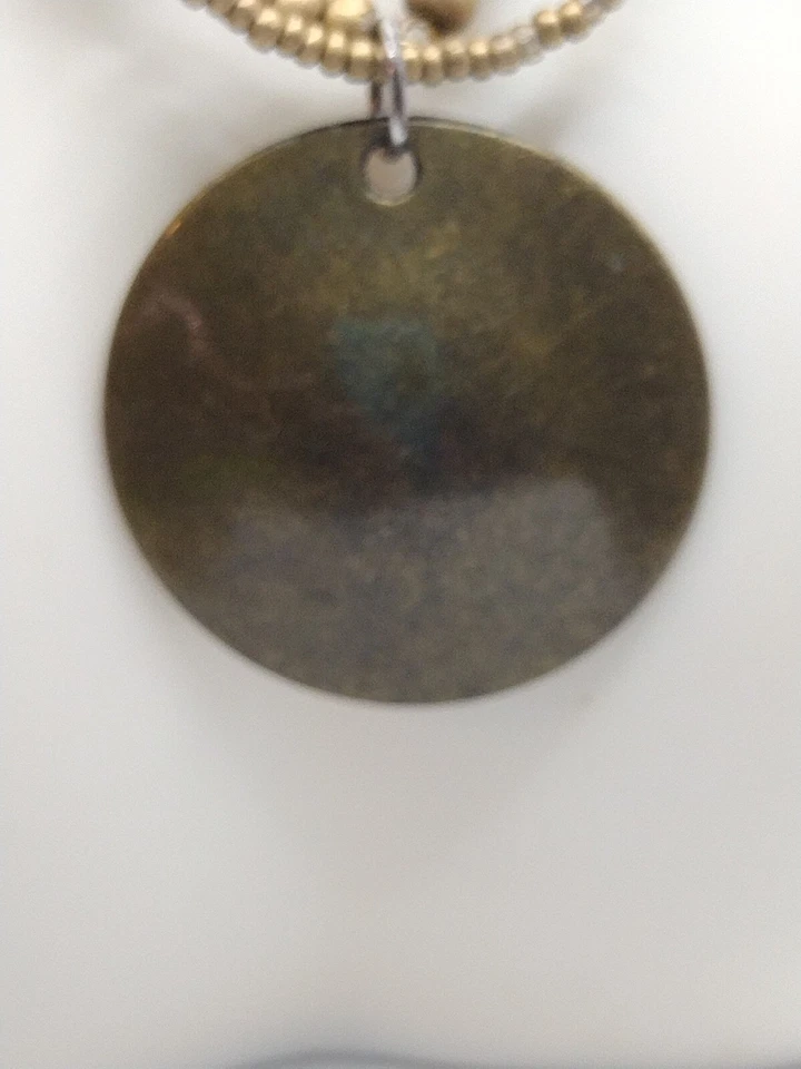 Collar Cookie Lee Con Cuentas Estilo Boho Contemporáneo Bronceado Verde Redondo... Foto 4 de 4