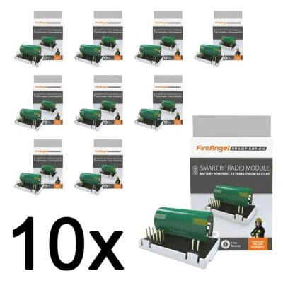 10x FireAngel FS1521W2T Smart RF Radio Module Wireless Interlink 10 Year Battery