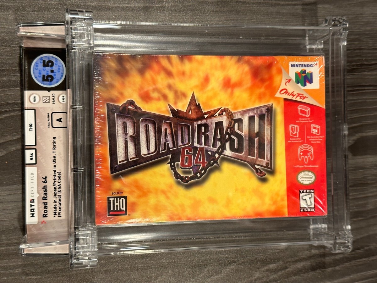 Rash★ Road Rash Nintendo 64 N64, New and Sealed GRADED WATA 5.5 A