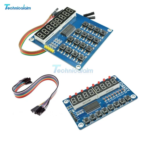 8 Key 16 Key 8-Bit Digital LED Tube TM1638 Display Module For AVR Arduino ARM