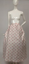 VICTORIAN 19TH C APPLE PRINT COTTON BUSTLE SKIRT